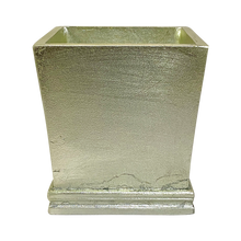 Load image into Gallery viewer, [MSP-C-ORGRDT] Resin Mini Square Container Champagne Leaf - Artificial Double Orchid White &amp; Green
