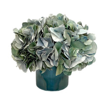 Load image into Gallery viewer, [THM-AHDLB] Blue Glass Vase - Artificial Hydrangea Light Blue
