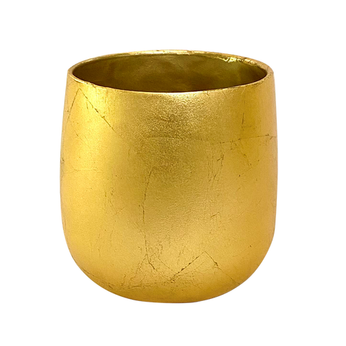 Resin Round Container Small Gold