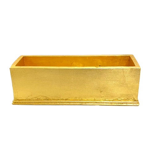 Resin Rect Container Small Gold