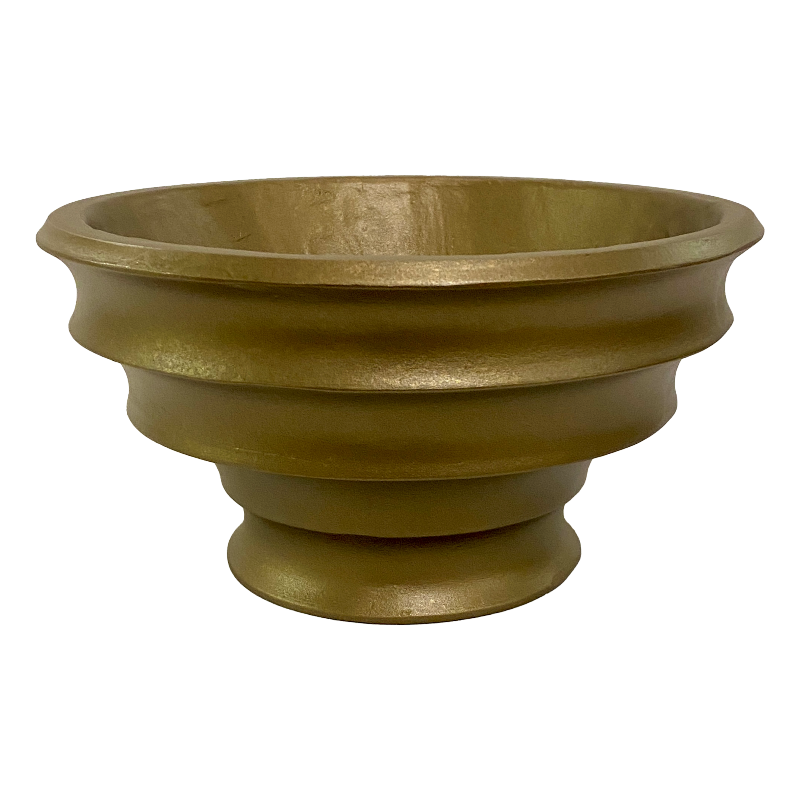Resin Round Container Bronze Bougainvillea