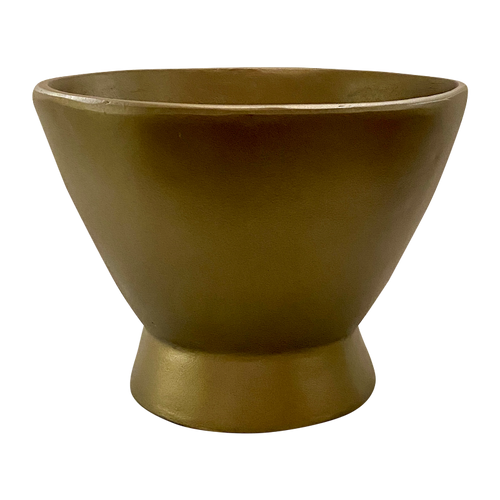 Resin Round Container  Tall - Bronze