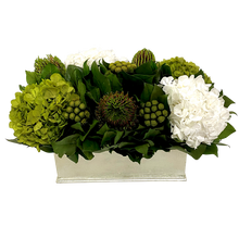 Load image into Gallery viewer, Small Rect Container Champagne Leaf - Banksia Manzie &amp; Hydangea Basil White
