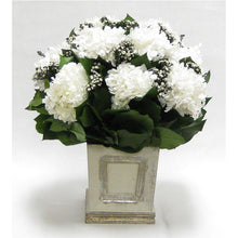 Load image into Gallery viewer, Wooden Mini Square Container w/Inset Grey Silver - Phylica White &amp; Hydrangea White
