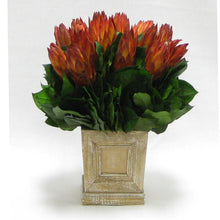 Load image into Gallery viewer, Wooden Mini Square Planter w/Inset Natural - Protea

