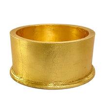 Load image into Gallery viewer, [RND-G-M] Round Short Gold Leaf Container - Moss
