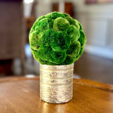 Load image into Gallery viewer, [RESS-AMTB] Gold Glass Vase Small - Artificial Moss Topiary Ball
