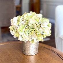 Load image into Gallery viewer, [RESM-AHDGR] Gold Glass Vase Medium - Hydrangea Green Artificial
