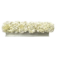 Load image into Gallery viewer, [RPL-S-AHDW] Rect Long Container Silver Leaf - Hydrangea White Artificial
