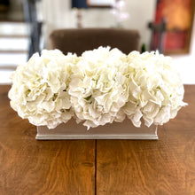 Load image into Gallery viewer, [RPS-S-AHDW] Rect Small Container Silver Leaf - Hydrangea White Artificial
