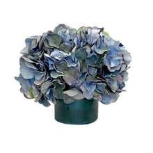 Load image into Gallery viewer, [THM-AHDBL] Blue Glass Vase - Artificial Hydrangea Blue
