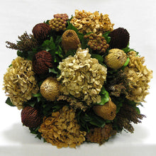 Load image into Gallery viewer, [1020-WA-MLBNI] Medium Round Wooden Container - Multi Brown and Ivory
