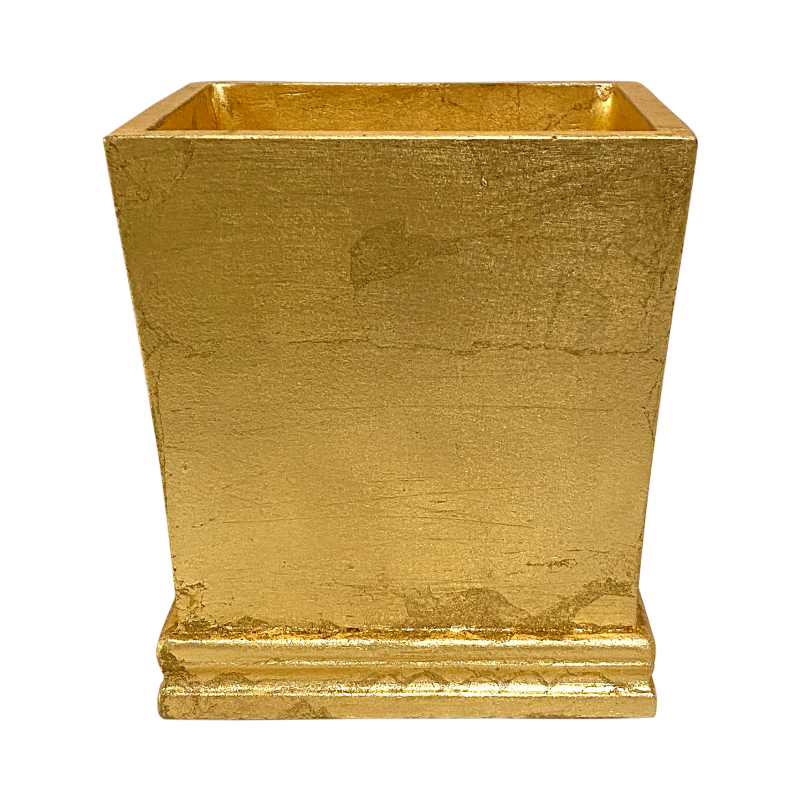 Resin Mini Square Container - Gold Leaf