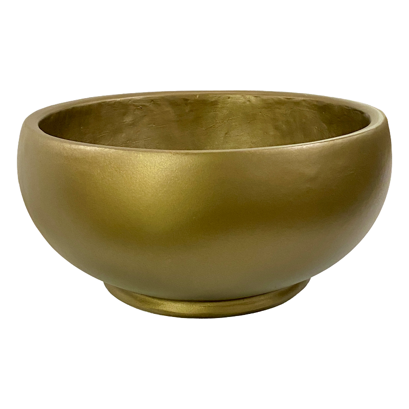Resin Round Bowl Large - Bronze