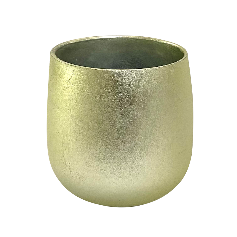Resin Round Container Small Champagne