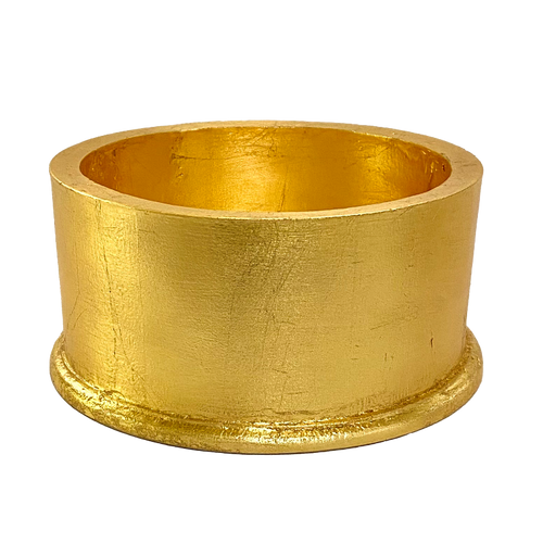 Resin Round Container Short Gold