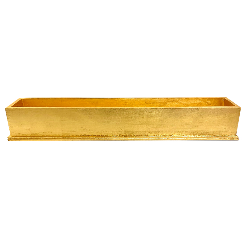 Resin Rect Container Large Gold
