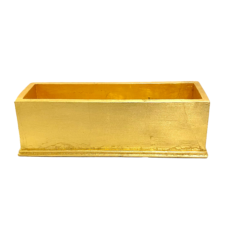 Resin Rect Container Small Gold