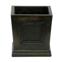 Load image into Gallery viewer, [WMSPI-BA-BKBRHDBR] Wooden Mini Square Planter w/Inset Black Antique - Banksia, Brunia and Hydrangea Rust Brown
