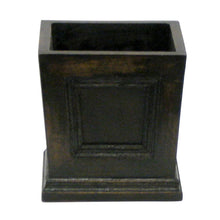 Load image into Gallery viewer, [WMSPI-BA-MLP5] Wooden Mini Square Planter w/Inset Black Antique - Banksia Red, Purple, Yellow, Teasil Burgundy, Purple &amp; Hydrangea Basil

