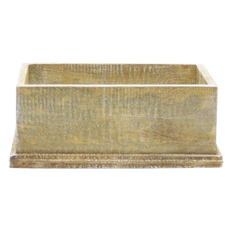 Wooden Rect Planter - Weathered Antique