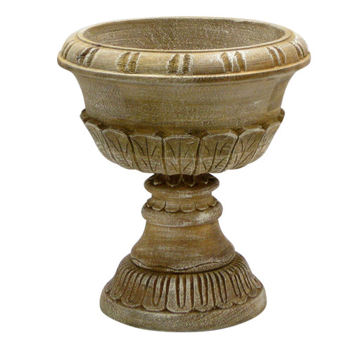 Wooden Urn - Weathered Antique