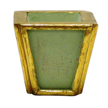Load image into Gallery viewer, [WXSP-GG--ORGR] Wooden Small Container Grey Green &amp; Gold - White &amp; Green Orchid Artificial