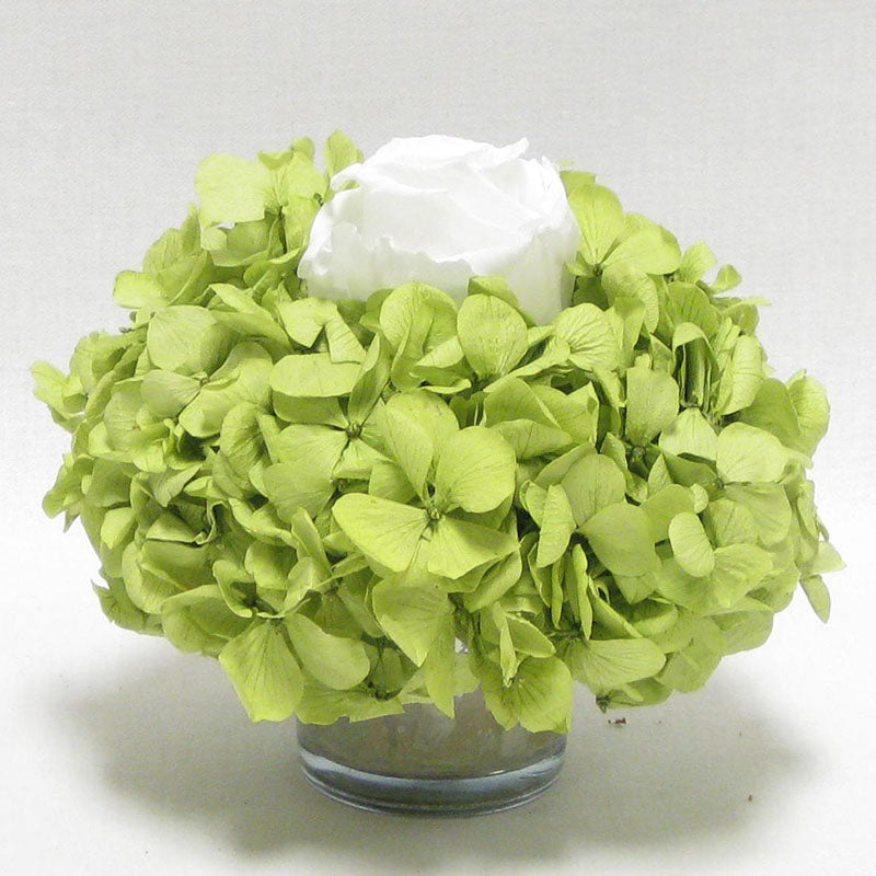Mercury Glass Votive - Roses White