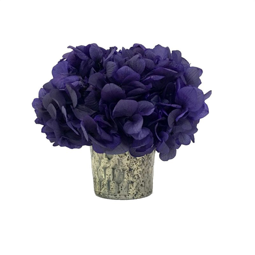 Glass Votive Hammered - Hydrangea Purple