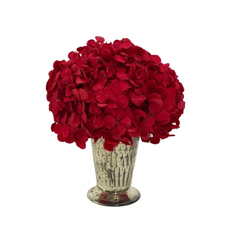 Glass Julep Cup Hammered - Hydrangea Red