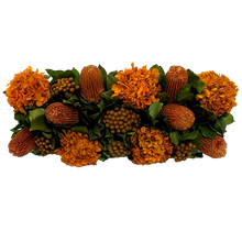 Load image into Gallery viewer, [WC20B-BKMHDBR] Wooden Long Container Brown Stain - Banksia Manzi Autumn &amp; Hydrangea Rust Brown
