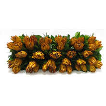 Load image into Gallery viewer, [WC20B-YPE] Wooden Long Container Brown Stain - Protea Yellow