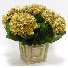 Load image into Gallery viewer, [WMSP-WA-HDI] Wooden Weathered Antique Square Mini Container - Hydrangea Ivory