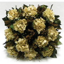 Load image into Gallery viewer, [WMSPI-WA-PPGIV] Wooden Mini Square Planter w/Inset Natural- Hydrangea Ivory
