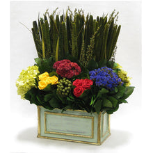 Load image into Gallery viewer, [WRP-GG-PNMLP] Wooden Rect Container Grey/Green - Multicolor w/ Pensularia Moss
