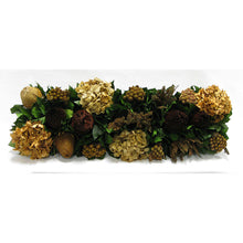 Load image into Gallery viewer, [WSRP-WA-MLBNI] Wooden Rect. Container Natural - Multi Brown and Hydrangea Ivory