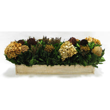 Load image into Gallery viewer, Wooden Rect. Container Natural - Multi Brown and Hydrangea Ivory