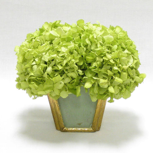 Wooden Small Container Grey Green - Hydrangea Basil